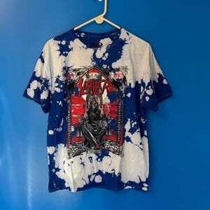 Slayer Blue and White Graphic T-Shirt